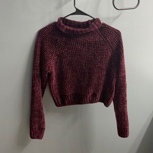 Cropped turtle neck sweater